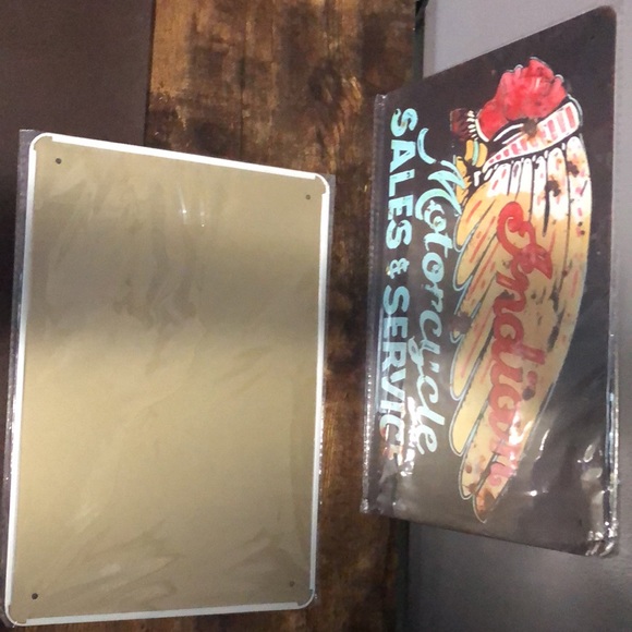 COPY - Two NWT Indian motorcycle tin wall signs - Picture 4 of 4